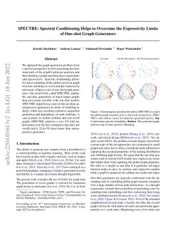 SPECTRE: Spectral Conditioning Helps to Overcome the Expressivity Limits
  of One-shot Graph Generators