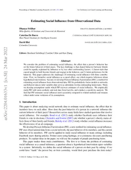 Estimating Social Influence from Observational Data