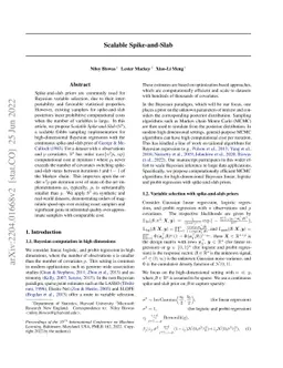 Scalable Spike-and-Slab