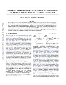 QuadraLib: A Performant Quadratic Neural Network Library for
  Architecture Optimization and Design Exploration