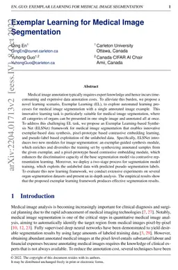 Exemplar Learning for Medical Image Segmentation