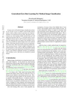 Interpretable Saliency Maps And Self-Supervised Learning For Generalized
  Zero Shot Medical Image Classification