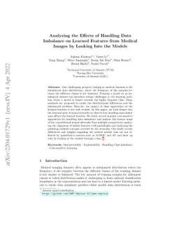 Analyzing the Effects of Handling Data Imbalance on Learned Features
  from Medical Images by Looking Into the Models