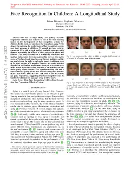 Face Recognition In Children: A Longitudinal Study