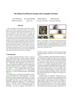 Revisiting Near/Remote Sensing with Geospatial Attention