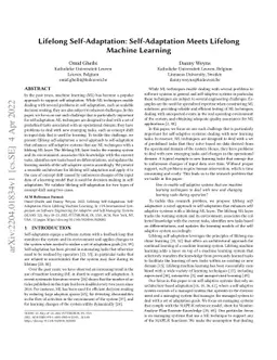 Lifelong Self-Adaptation: Self-Adaptation Meets Lifelong Machine
  Learning