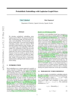 Probabilistic Embeddings with Laplacian Graph Priors