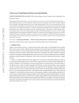 A Survey on Graph Representation Learning Methods