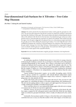 Four-dimensional Gait Surfaces for A Tilt-rotor -- Two Color Map Theorem