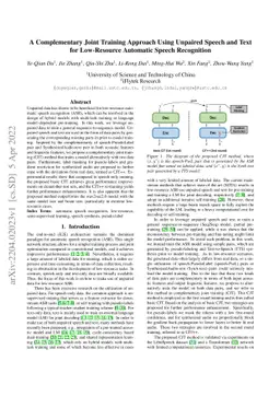 A Complementary Joint Training Approach Using Unpaired Speech and Text
  for Low-Resource Automatic Speech Recognition