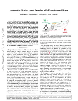 Automating Reinforcement Learning with Example-based Resets