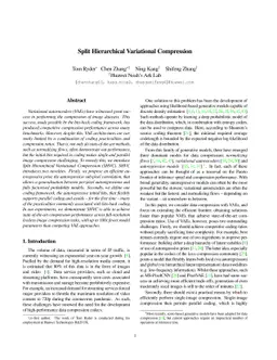 Split Hierarchical Variational Compression