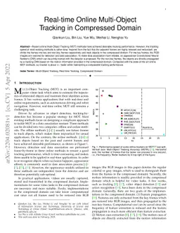 Real-time Online Multi-Object Tracking in Compressed Domain