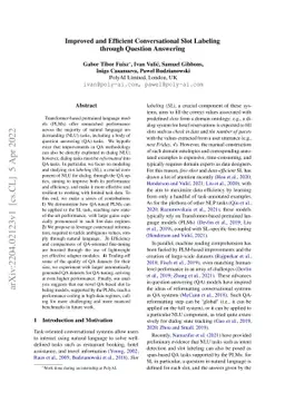 Improved and Efficient Conversational Slot Labeling through Question
  Answering