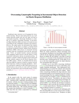 Overcoming Catastrophic Forgetting in Incremental Object Detection via
  Elastic Response Distillation