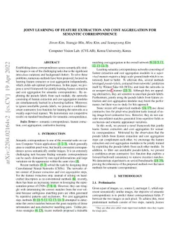 Joint Learning of Feature Extraction and Cost Aggregation for Semantic
  Correspondence