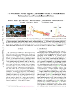 The Probabilistic Normal Epipolar Constraint for Frame-To-Frame Rotation
  Optimization under Uncertain Feature Positions