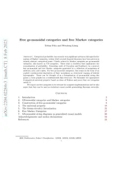 Free gs-monoidal categories and free Markov categories