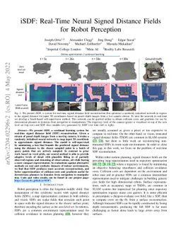 iSDF: Real-Time Neural Signed Distance Fields for Robot Perception