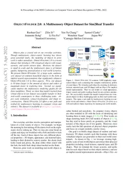 ObjectFolder 2.0: A Multisensory Object Dataset for Sim2Real Transfer
