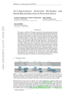 SE(3)-Equivariant Attention Networks for Shape Reconstruction in
  Function Space