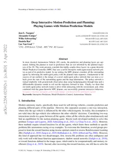 Deep Interactive Motion Prediction and Planning: Playing Games with
  Motion Prediction Models