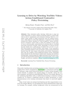Learning to Drive by Watching YouTube Videos: Action-Conditioned
  Contrastive Policy Pretraining