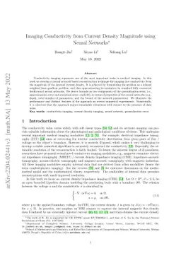 Imaging Conductivity from Current Density Magnitude using Neural
  Networks