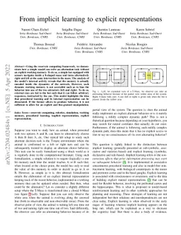 From implicit learning to explicit representations