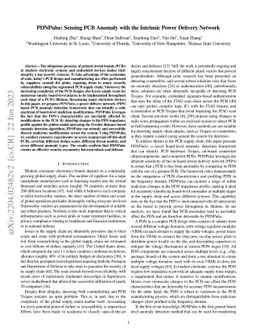PDNPulse: Sensing PCB Anomaly with the Intrinsic Power Delivery Network