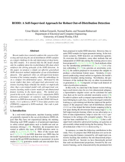 RODD: A Self-Supervised Approach for Robust Out-of-Distribution
  Detection