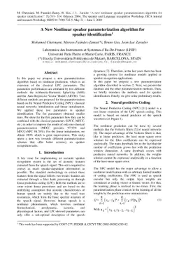 A New Nonlinear speaker parameterization algorithm for speaker
  identification