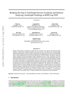 Bridging the Gap of AutoGraph between Academia and Industry: Analysing
  AutoGraph Challenge at KDD Cup 2020