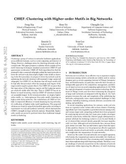 CHIEF: Clustering with Higher-order Motifs in Big Networks