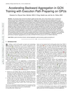 Accelerating Backward Aggregation in GCN Training with Execution Path
  Preparing on GPUs