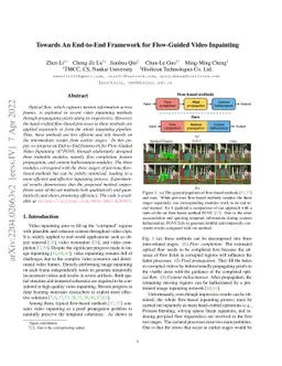 Towards An End-to-End Framework for Flow-Guided Video Inpainting