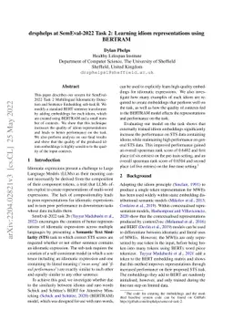 drsphelps at SemEval-2022 Task 2: Learning idiom representations using
  BERTRAM