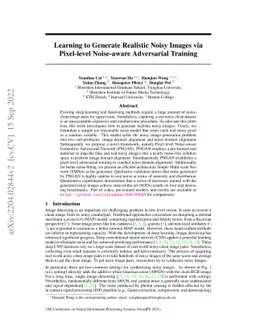 Learning to Generate Realistic Noisy Images via Pixel-level Noise-aware
  Adversarial Training