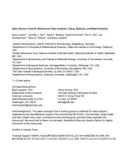 Open-Source Tools for Behavioral Video Analysis: Setup, Methods, and
  Development