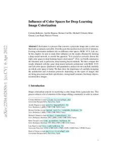 Influence of Color Spaces for Deep Learning Image Colorization