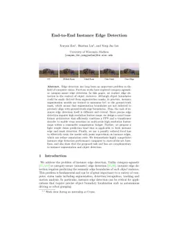 End-to-End Instance Edge Detection