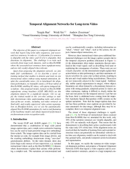 Temporal Alignment Networks for Long-term Video