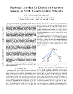 Federated Learning for Distributed Spectrum Sensing in NextG
  Communication Networks