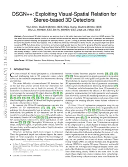 DSGN++: Exploiting Visual-Spatial Relation for Stereo-based 3D Detectors