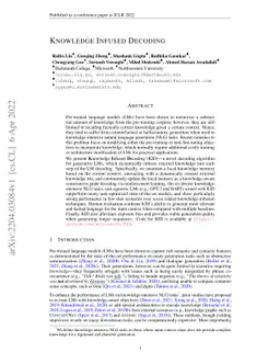 Knowledge Infused Decoding