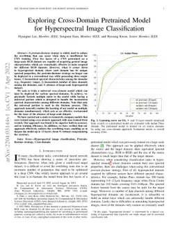 Exploring Cross-Domain Pretrained Model for Hyperspectral Image
  Classification