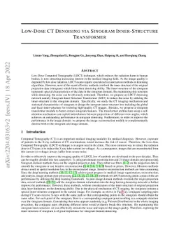 Low-Dose CT Denoising via Sinogram Inner-Structure Transformer