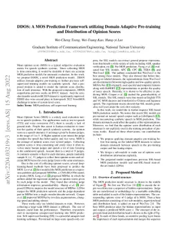 DDOS: A MOS Prediction Framework utilizing Domain Adaptive Pre-training
  and Distribution of Opinion Scores