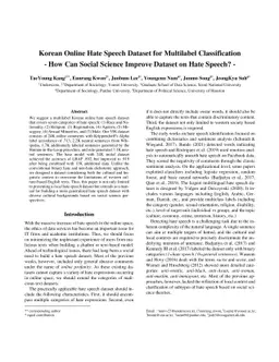 Korean Online Hate Speech Dataset for Multilabel Classification: How Can
  Social Science Improve Dataset on Hate Speech?
