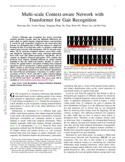 Multi-scale Context-aware Network with Transformer for Gait Recognition